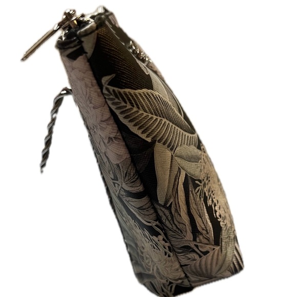 Christian Lacroix Floral Garden Black Cosmetic Zip Pouch Bag - Picture 5 of 7